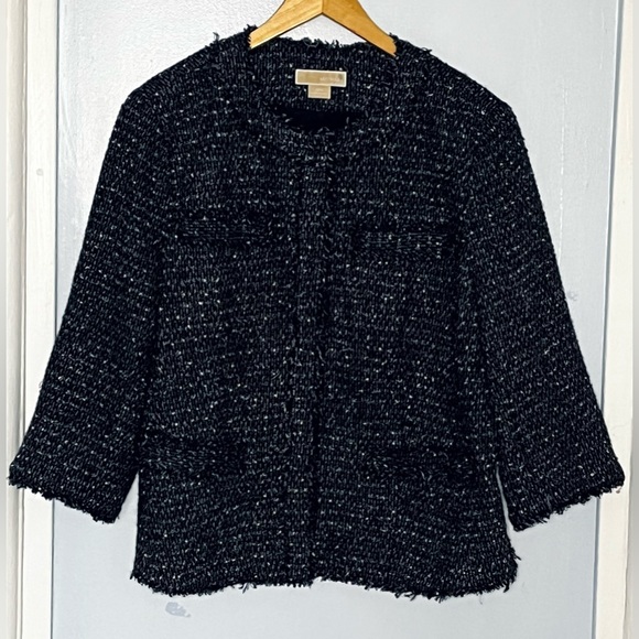 Michael Kors Tweed Blazer 2XL / 16 Charcoal wool.blend - Picture 9 of 14